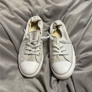 Converse Women's Gray Lace-Up Sneakers